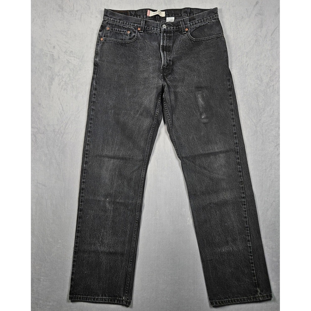 Vintage Levi's 505 Regular Fit Jeans Mens 38x34 (Actual 36x33) Black Denim Y2K - Picture 2 of 14